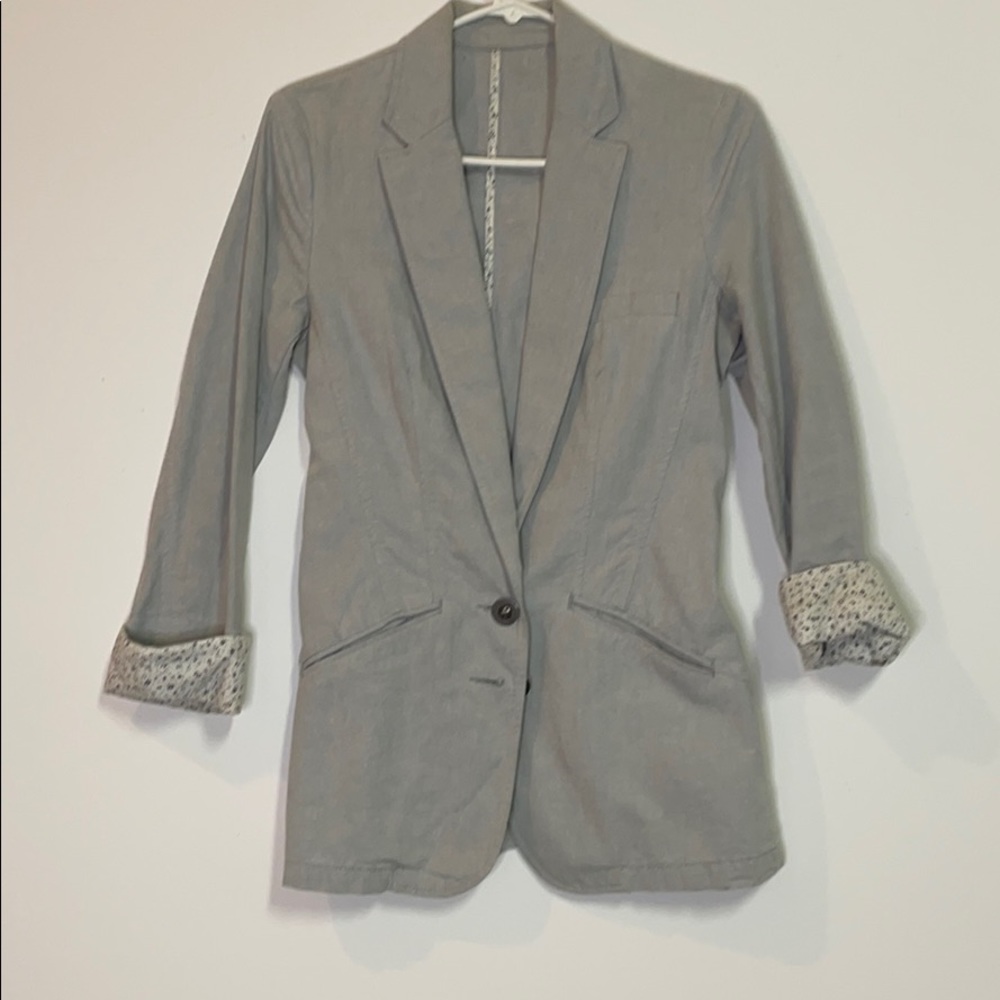 Floral Lined Casual Blazer